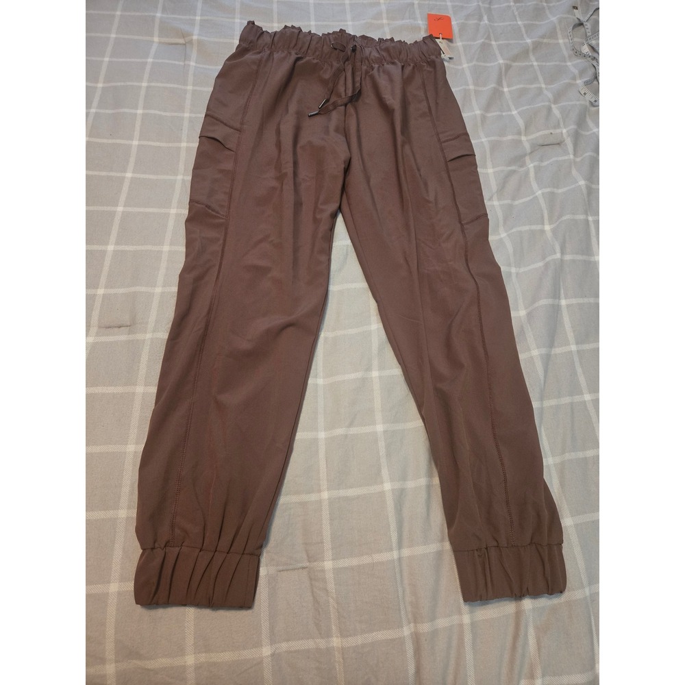 NWT Freely Women's Passage Joggers Brown Cargo Athletic Pants Size Medium